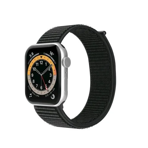 Celly Apple Watch Cinturino in Velcro Chiusura Rapida con Sistema a Strappo Compatibile con Apple Watch 42/44/45 mm Nero