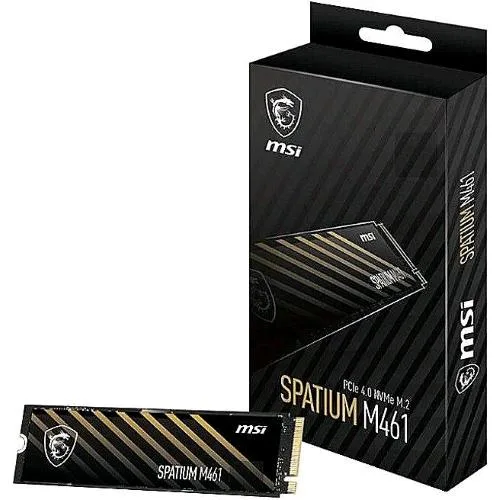 Msi Spatium M461 SSD 1.000GB M.2 2280 NVMe PCI Express 4.0 Lettura 5.000 MB/S Scrittura 3.200 MB/S 3D Nand