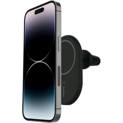 Belkin Boostcharge Supporto da Auto Magnetico Caricabatteria Wireless 10 W Compatibile Magsafe Cavo Ubs-C Incluso Nero