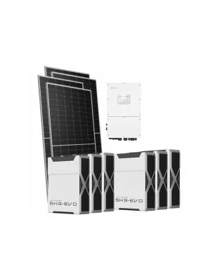 Kit fotovoltaico trifase 30940W inverter 30kW Solis batteria al litio 31.32kWh Weco EVO 5k3