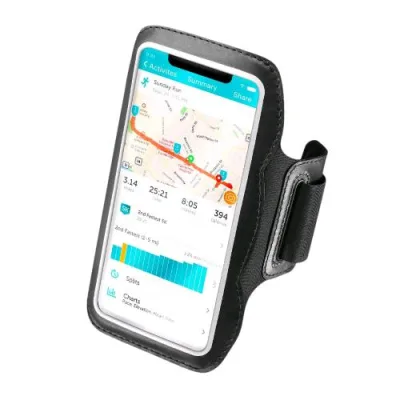 Celly Armband Fascia da Braccio Sportiva con Cornice Riflettente per Smartphone Up To 6.9" Nero