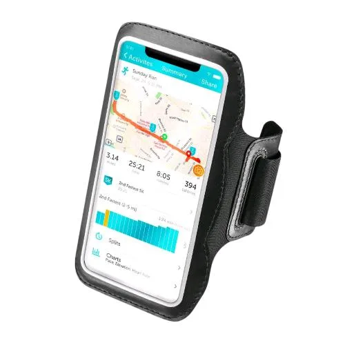 Celly Armband Fascia da Braccio Sportiva con Cornice Riflettente per Smartphone Up To 6.9" Nero
