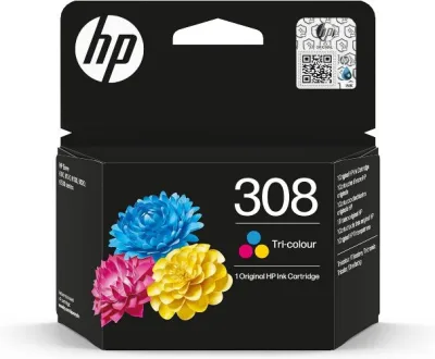 HP 308 Tricolor Cartuccia Inchiostro in Tricromia Giano Magenta Giallo 120 Pagine