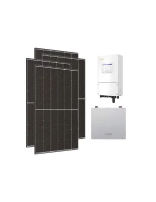 Kit fotovoltaico monofase 5460W inverter 5kW Solis accumulo litio 5.12kWh Dyness DL5.0C