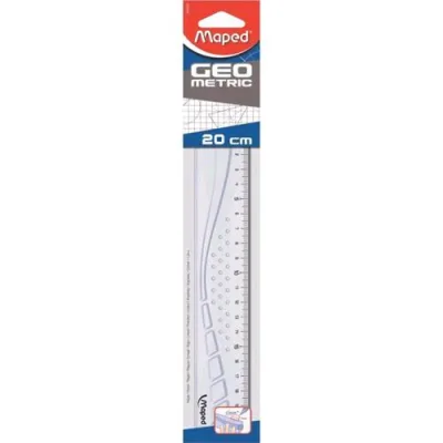 Maped Geometric Righello in Plastica Impugnatura Ergonomica 20cm