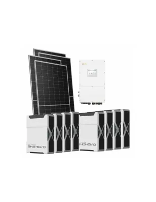 Kit fotovoltaico trifase 30940W inverter 30kW Solis batteria al litio 41.76kWh Weco EVO 5k3
