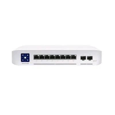 Ubiquiti Usw-Enterprise-8-POE-EU Switch Gestito L3 -8 Porte 2.5GBE 802.3AT POE+ + 2 Porte 10G SFP+ Bianco