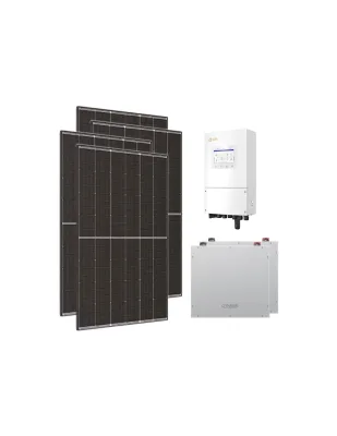 Kit fotovoltaico monofase 5460W inverter 5kW Solis accumulo litio 10.24kWh Dyness DL5.0C