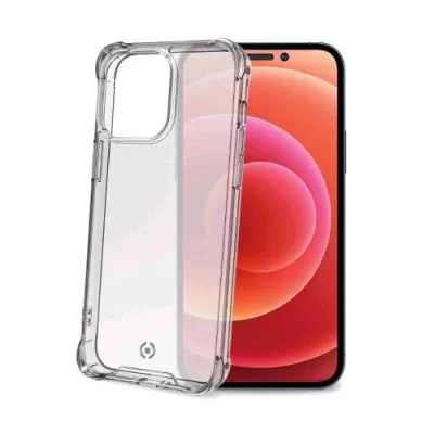 Celly Armor Apple iPHONE 14 Pro Max Cover in Tpu Rigida con Bordi Corazzati e Angoli Rinforzari Trasparente