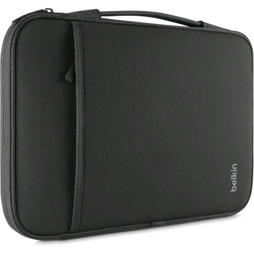 Belkin Custodia/Borsa per MacBook Air da 13" e Altri Dispositivi fino a 14'' Esterno in Neoprene Interno in Felpa Nero