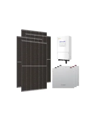 Kit fotovoltaico monofase 5460W inverter 5kW Solis accumulo litio 15.36kWh Dyness DL5.0C
