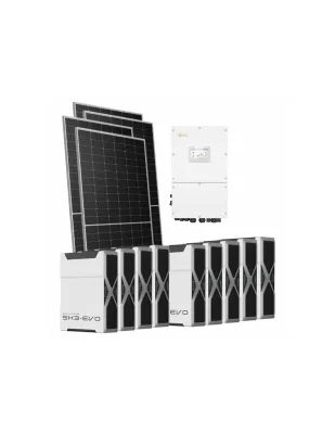 Kit fotovoltaico trifase 51170W inverter 50kW Solis batteria al litio 46.98kWh Weco EVO 5k3