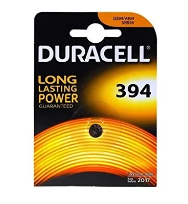 Duracell Watch D394/SR45 Batteria a Bottone per Orologi All'ossido D'argento Conf 1 pz