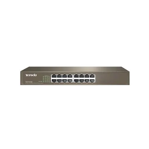 Tenda TEF1016D Switch Non Gestito 16 Porte Fast Ethernet 10/100 in Metallo Montabile su Rack