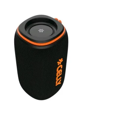 Celly Aura 15 Speaker Wireless 15 W Controllo delle Chiamate e del Volume/Musica Luci RGB fino a 8 Ore di Riproduzione Nero Arancione