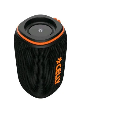 Celly Aura 15 Speaker Wireless 15 W Controllo delle Chiamate e del Volume/Musica Luci RGB fino a 8 Ore di Riproduzione Nero Arancione