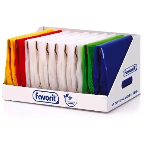 Favorit Coprimaxi Trasparenti Espositore Copri Quaderni in PP 140 MY 21X29.7 cm A4 Colori Assortiti Conf 300 Pz.