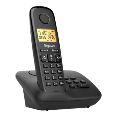 Gigaset Start 100A Cordless DECT con Segreteria Telefonica Vivavoce Nero