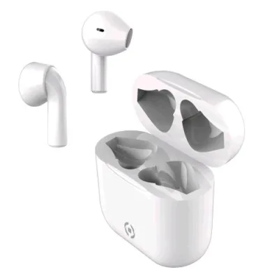 Celly Auricolari Bluetooth con Base di Ricarica Wireless Bianco