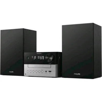 Philips TAM3505M2 Sistema Micro Hifi, con Bluetooth, Lettore CD, USB, Radio FM e Dab+ Auracast 20 W Nero Argento