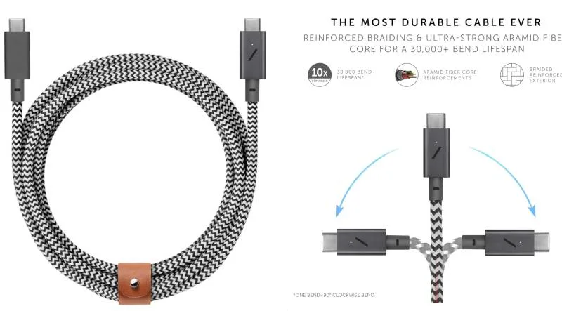 BELT CABLE XL C TO C ZEBRA 3M USB-C TO USB-C