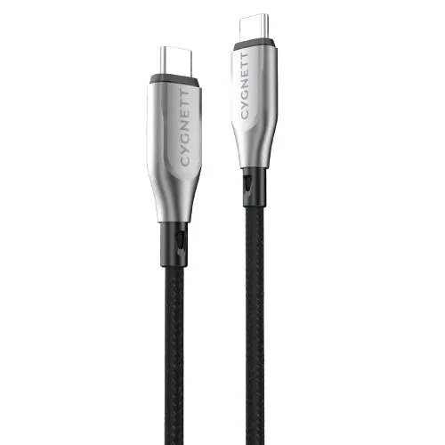 Cygnett Cavo Intrecciato USB-C Maschio-Maschio 1 m Nero