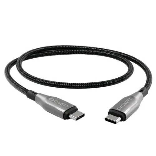 Cygnett Cavo Intrecciato USB-C Maschio-Maschio 2 m Nero
