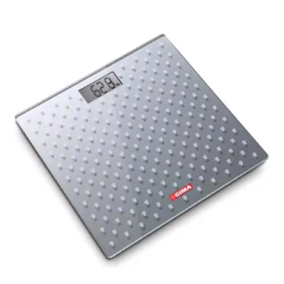 Gima Bilancia Pesa Persone Digitale in Vetro 30X30 cm Portata 150 kg Grigio