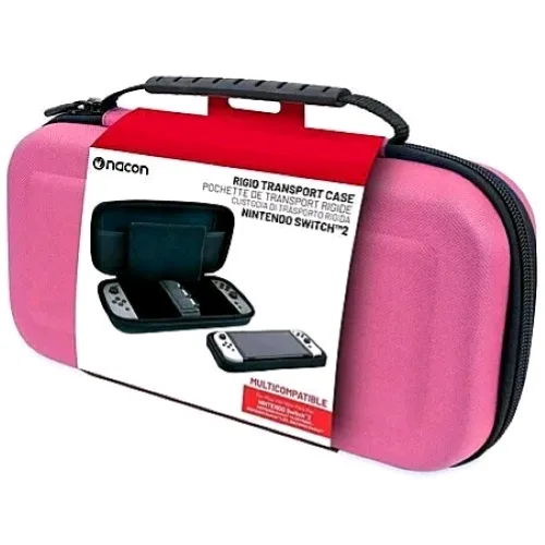 Nacon Nintendo Switch 2 Custodia da Trasporto Rigida Multicompatibile Nintendo Switch OLED/Lite Pink