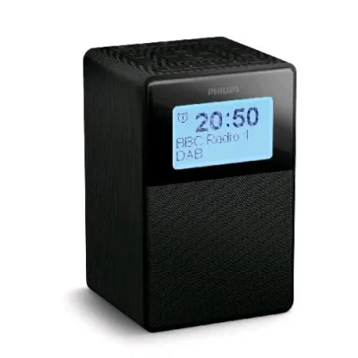 Philips TAR5100 Radio Sveglia FM/Dab con USB e Bluetooth Doppia Sveglia e Timer di Spegnimento Nero