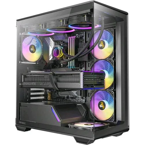 Antec C3 Black ARGB Case Midi Tower ATX/mATX/Itx 3 Ventole ARGB PWM da 120mm e 1 da 120mm Incluse Pannelli Frontali e Laterali in Vetro Temperato Senza Cuciture Nero