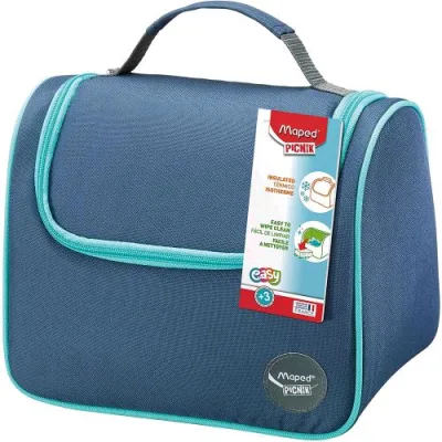 Maped Porta Vivande 25 cm con Maniglia e Tracolla Blu Verde