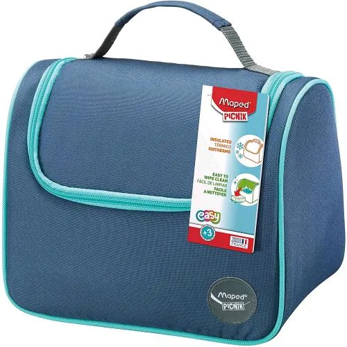 Maped Porta Vivande 25 cm con Maniglia e Tracolla Blu Verde