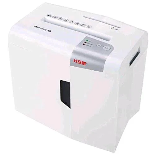HSM Shredstar X5 Distruggidocumenti a Frammento Cestino 12l Capacita' 5 Fogli Colore Bianco/Silver
