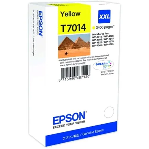 Epson T7014 Cartuccia Inkjet Giallo in Blister per WP4015 WP4095 WP4515 WP4525 WP4595