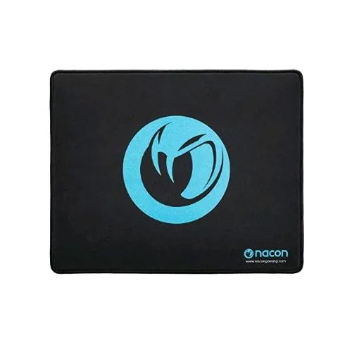 Nacon Tappetino Mouse Gaming Professionale in Neoprene Nero Logo Azzurro