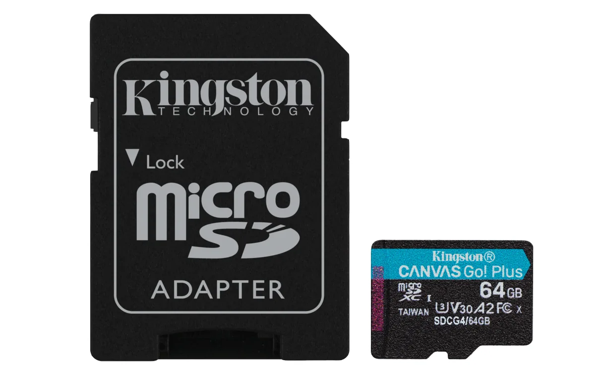 SD MICRO 64GB CL10 UHS-I CON ADATT 200MB/S LET.160MB/S SCRIT.KINGSTON