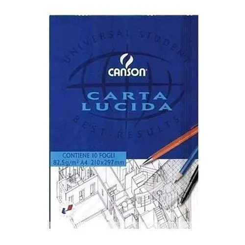 Canson Blocco Carta Lucida A4 85 g 10 Fogli Colore Bianco Conf 25 Pz.