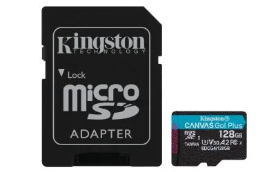 SD MICRO 128GB CL10 UHS-I CON ADATT 200MB/S LET.160MB/S SCRIT.KINGSTON