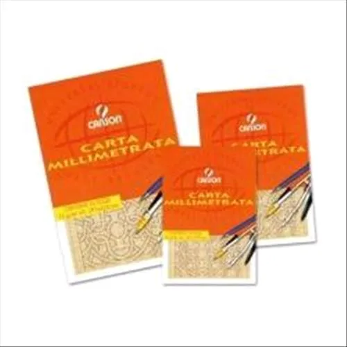 Canson Blocco Carta Millimetrata 230X330 mm 80 g 10 Fogli Arancione Conf 25 Pz.