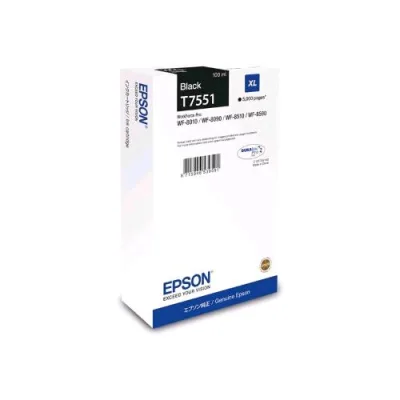 Epson T7551 XL Catuccia Ink Nero per Workforce Pro WF-8010, WF-8090, WF-8090 D3TWC, WF-8510, WF-8590, WF-8590 D3TWFC