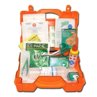Gima Kit Pronto Soccorso All 2 Valigetta in Plastica 290X215X90 mm con Dotazione Standard Arancio