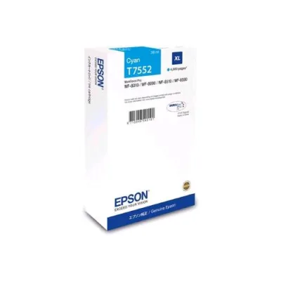 Epson T7552 Durabrite Pro Cartuccia Ink Ciano XL 39 ml per Workforce Pro WF-8010, WF-8090, WF-8090 D3TWC, WF-8510, WF-8590, WF-8590 D3TWFC