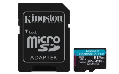 SD MICRO 512GB CL10 UHS-I CON ADATT 200MB/S LET.160MB/S SCRIT.KINGSTON