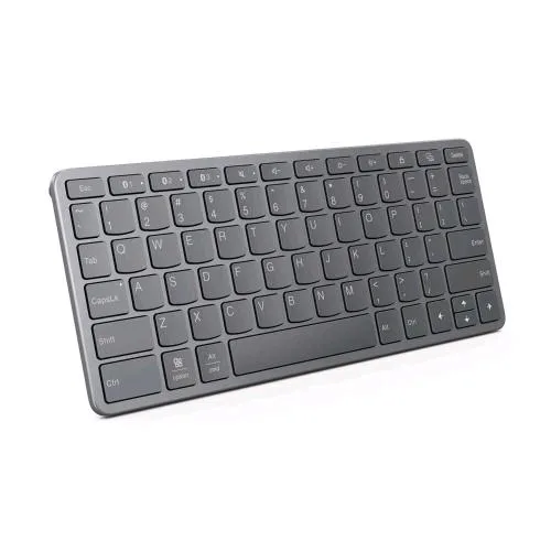Lenovo Multi-Device Wireless Tastiera Qwerty fino a 3 Dispositivi USB + Bluetooth Grigio