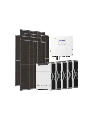 Kit fotovoltaico trifase 12600W inverter 12kW Solis litio 26.1kWh Weco EVO 5k3