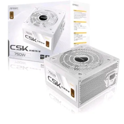 Antec CSK-750DC Alimentantore 750 W 80 Plus Bronze PFC Attivo Pcie 5.1 ATX Bianco