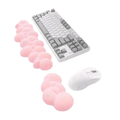 Celly Set di Poggiapolsi a Forma di Nuvola per Scrivania a Forma di Nuvola Rosa