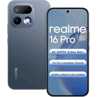 Realme 16 Pro 5G Dual SIM 6.78" Octa Core 256GB RAM 8GB 5G Italia Pebble Grey