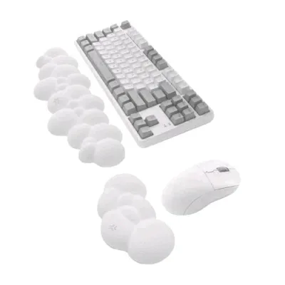Celly Set di Poggiapolsi per Scrivania a Forma di Nuvola Bianco